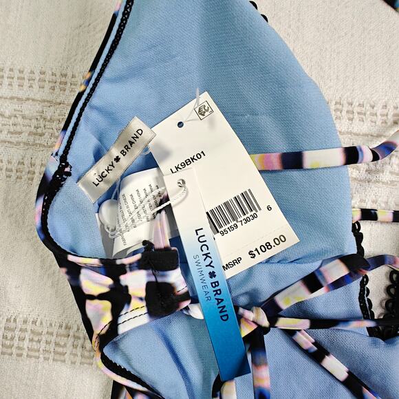 Lucky Brand One-Piece Swimsuit Size XS Tie-Dye Crisscross NWT Boho Beachwear - Picture 4 of 5